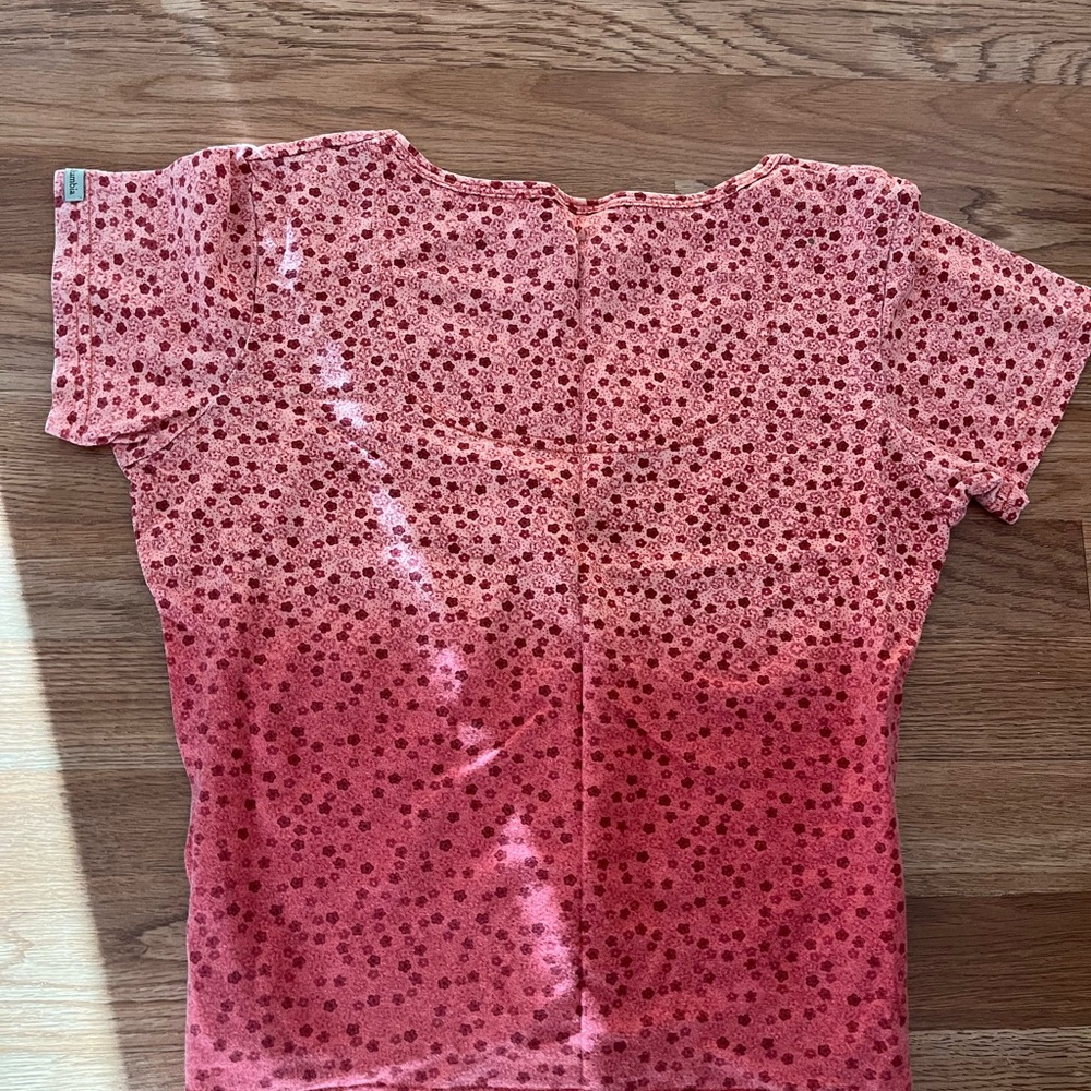 Pink Floral Short Sleeve Top